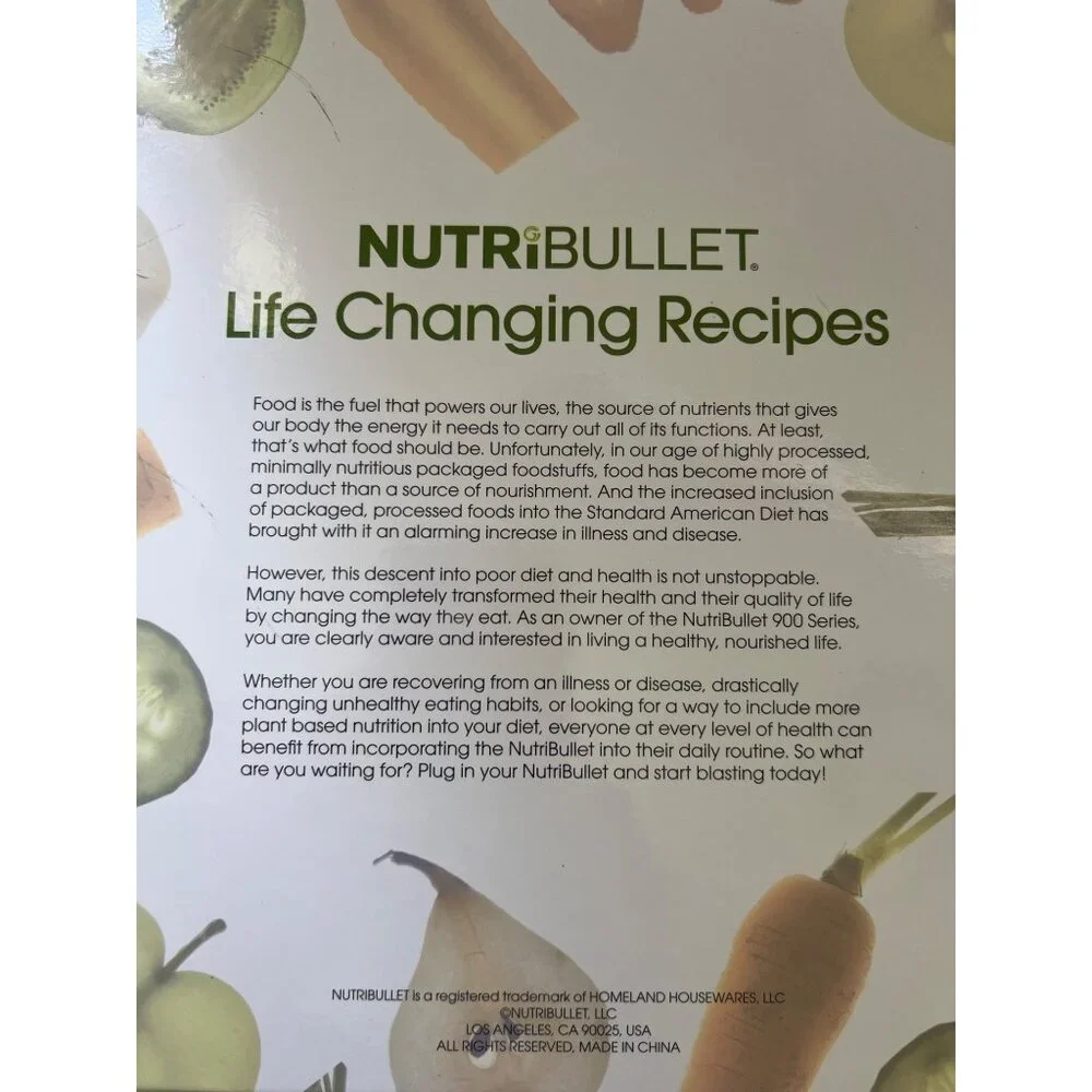 Nutribullet Life‎ Changing Recipes Hardcover Book